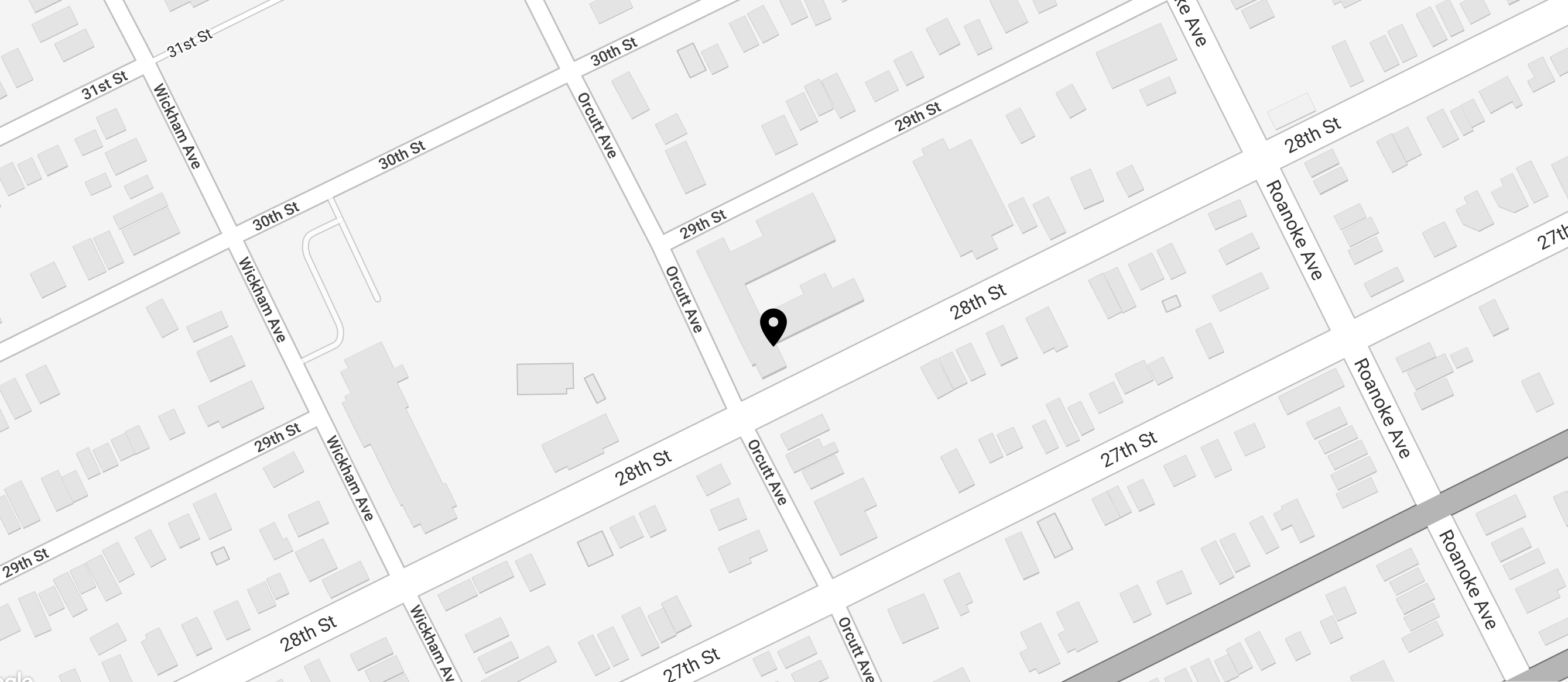 A snippet of a map to Whittaker Place